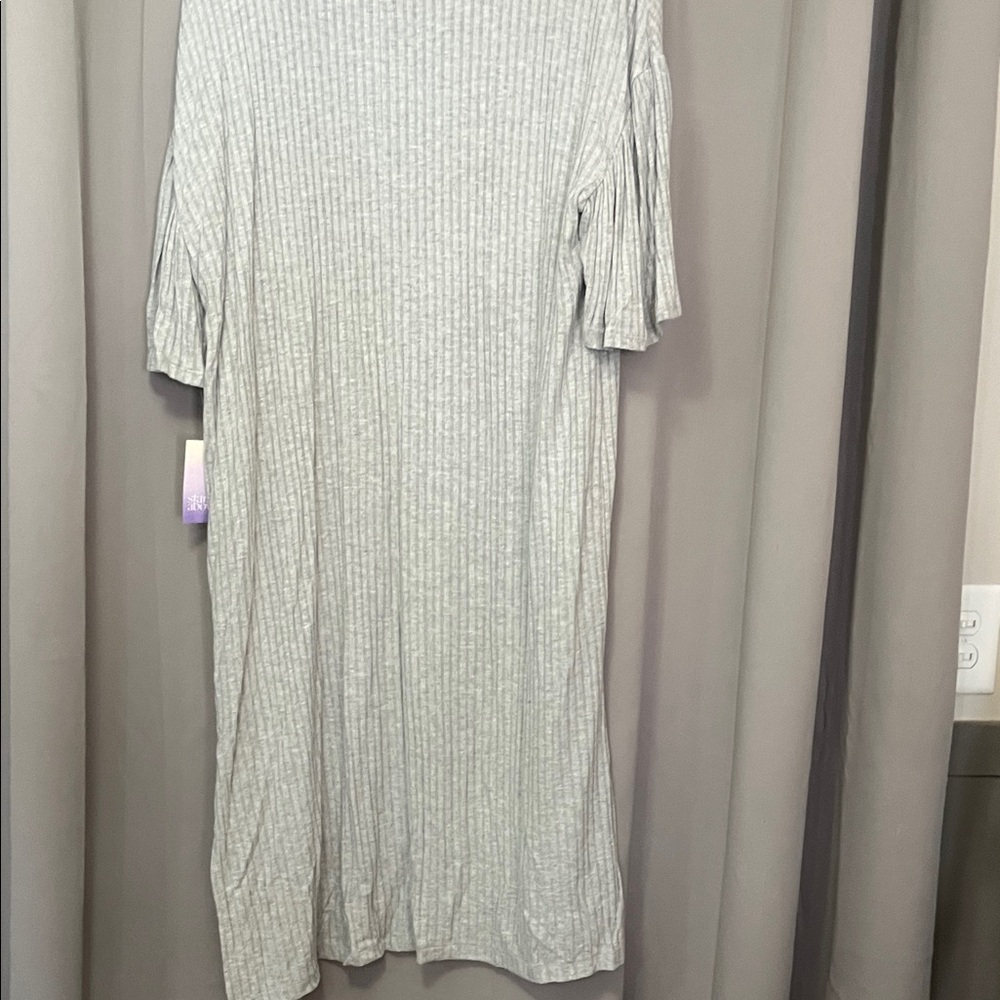 Stars Above Gray Striped Pajama Robe - Picture 3 of 3